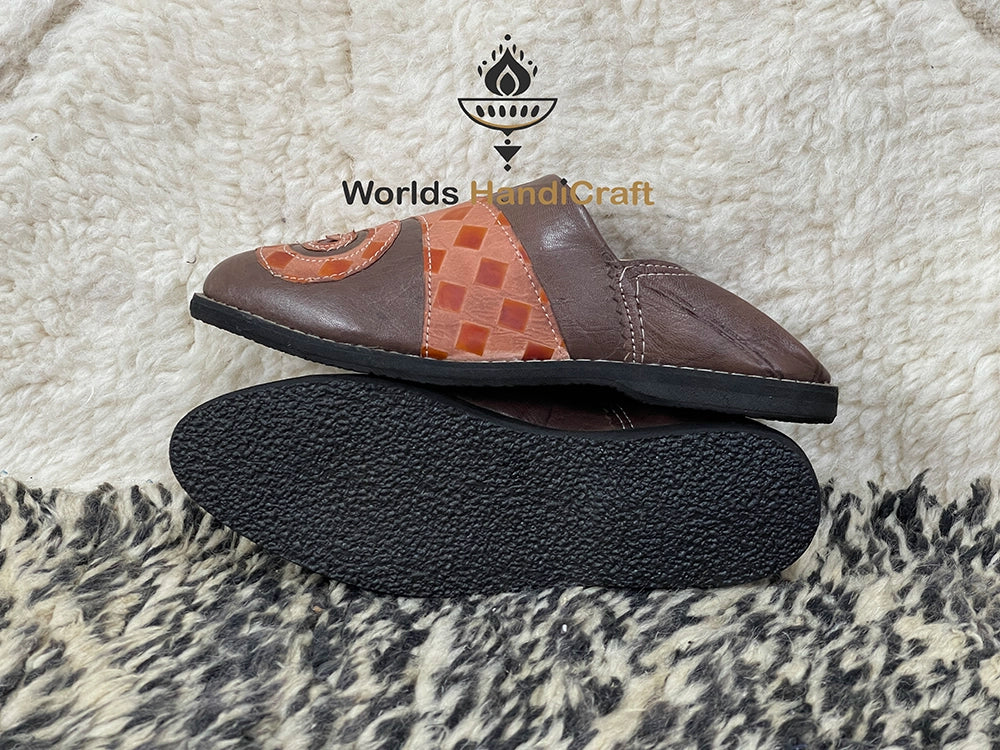 Traditional Moroccan Berber Leather Slippers