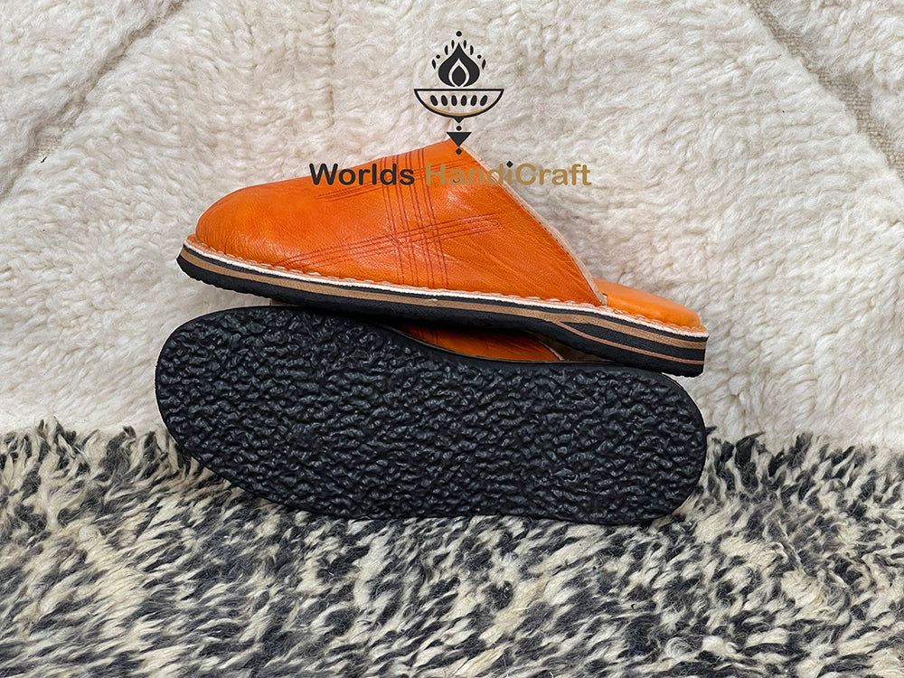 Orange Moroccan Slippers