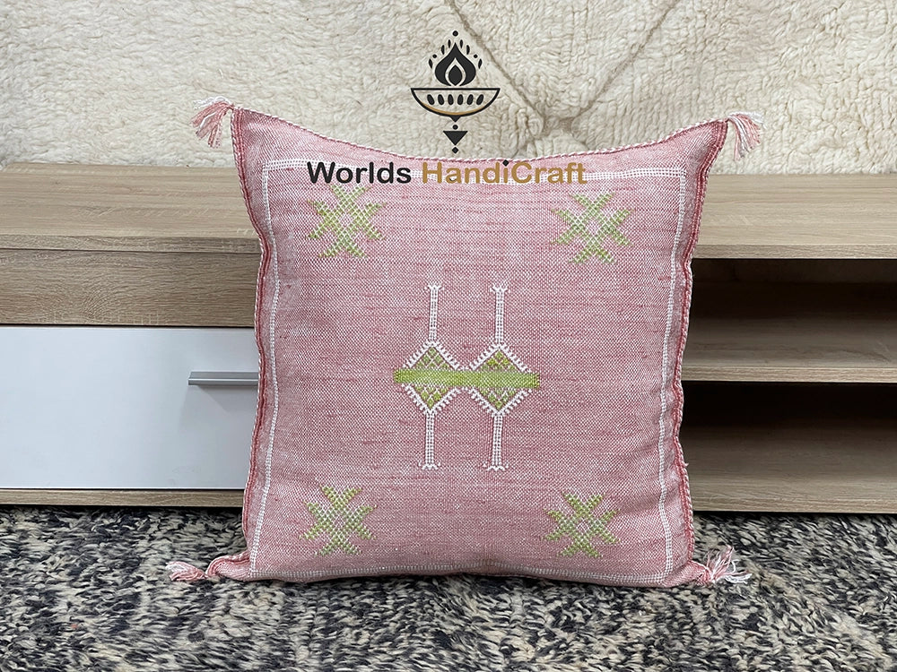 Pink Moroccan Pillow Cactus Silk