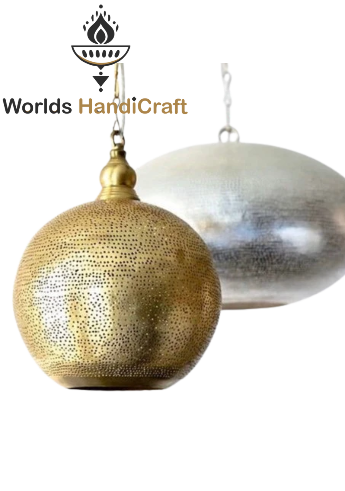 Brass Moroccan Ceiling Lamp