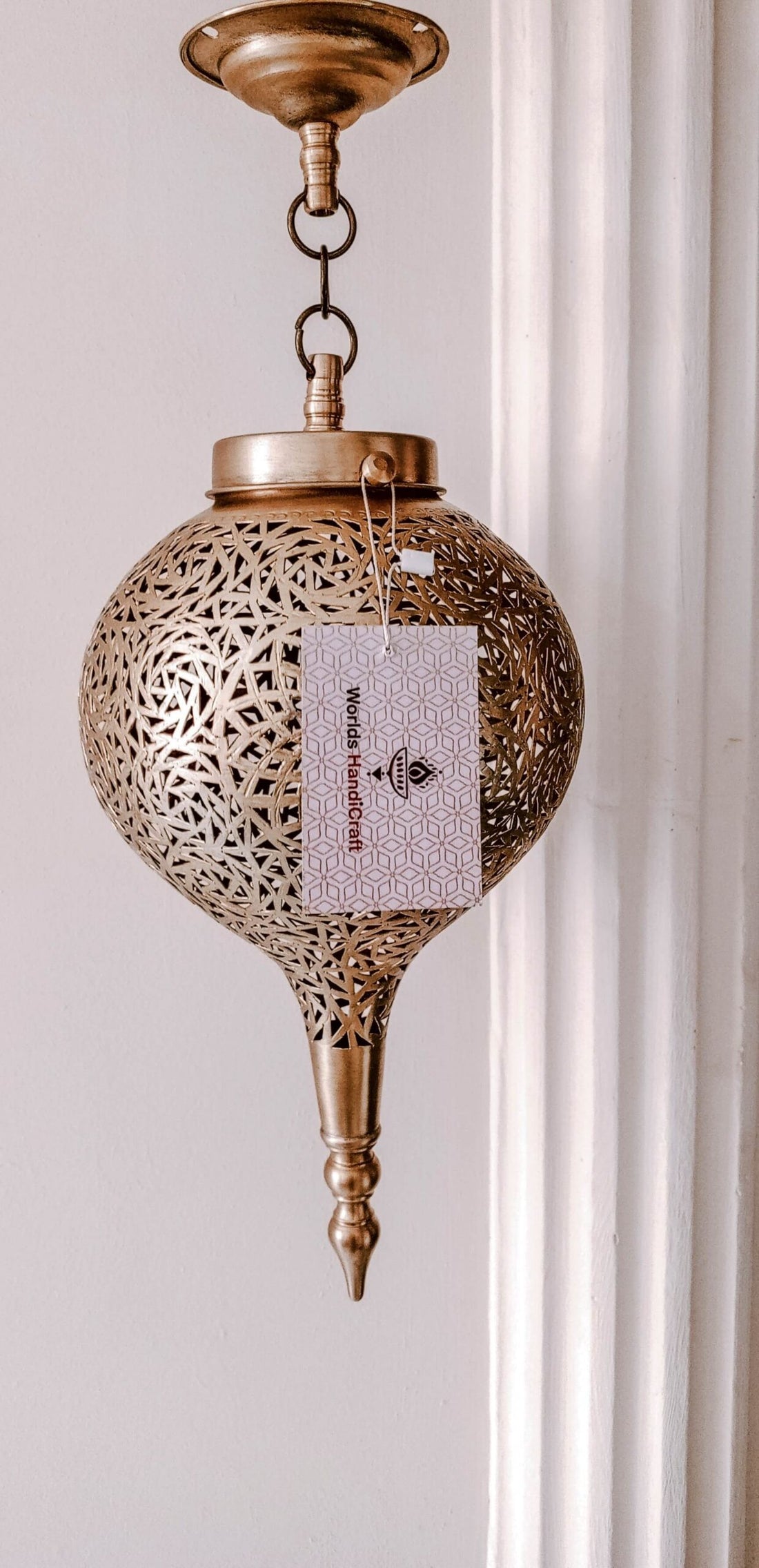 Gold -Silver Moroccan Pendant lamp