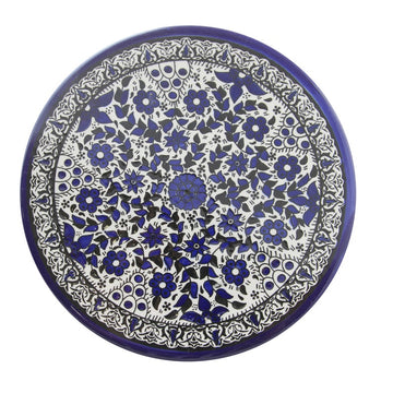 Moroccan Blue Ceramic Serving Dish