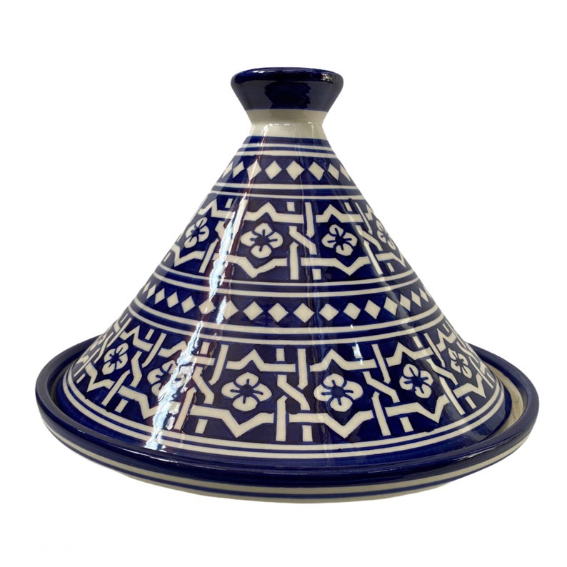 A7 | Hand-painted Fes ceramic tagine dish