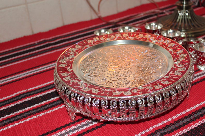 Moroccan Brass Tray Coffee Table | Moroccan Brass Chandelier | Moroccan Brass Tray