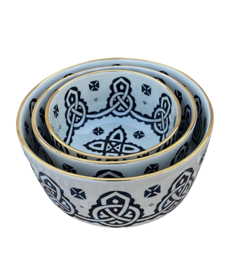 A3 - Moroccan Handmade ceramic salad bowl