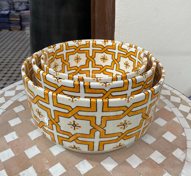 A3 - Fes Artisan ceramic salad bowl