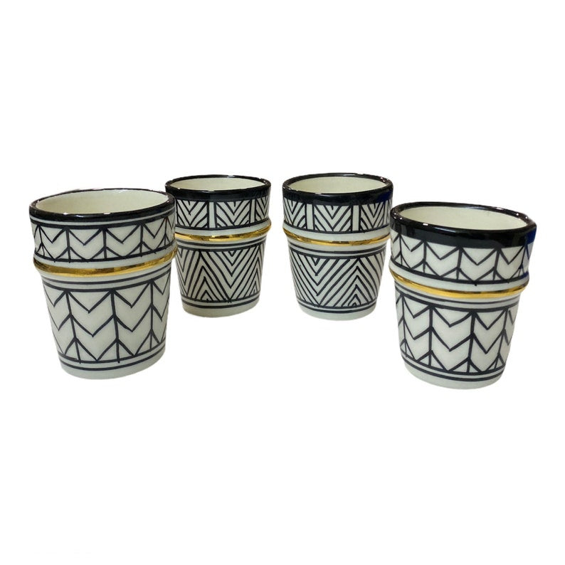 A4 - Moroccan Hand painted beldi cups