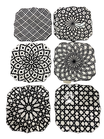 A2| Set of 6 large handmade Moroccan plates