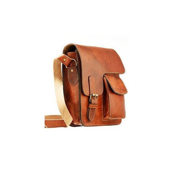 Brown Shoulder Moroccan bag in genuine leather