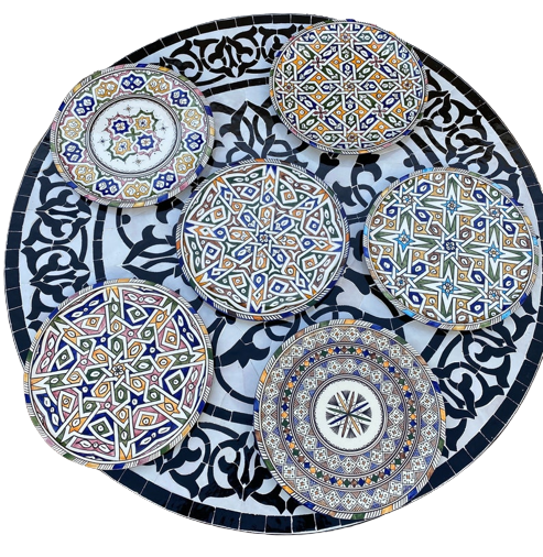 A2 - Set of 6 Moroccan dinner plat