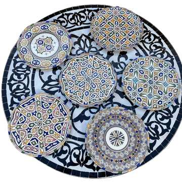 A2 - Set of 6 Moroccan dinner plat