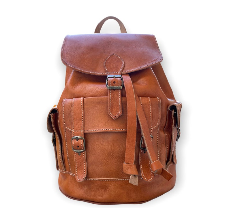 Handmade Moroccan leather backpacks