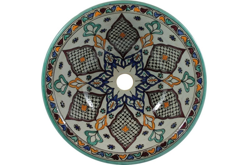 Moroccan handmade ceramic vasque