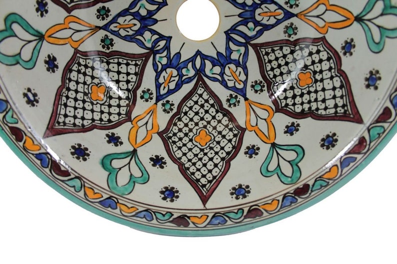 Moroccan handmade ceramic vasque