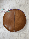 B6 | Moroccan Leather Pouf Blue