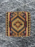 Handmade square Tissu leather Pouf