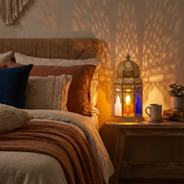 Large Moroccan Table Lamps With Colored Class