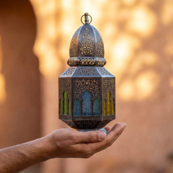 Moroccan Gold Nightstand Lamp