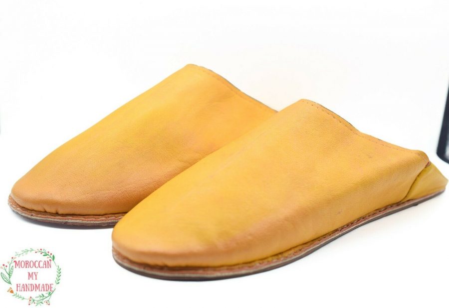 Moroccan babouche slippers Berber comfy leather mules leather loafers handmade
