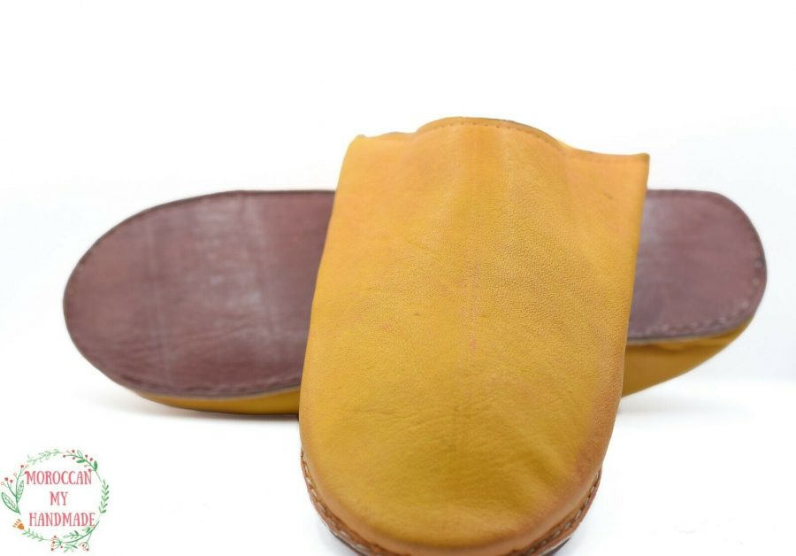 Moroccan babouche slippers Berber comfy leather mules leather loafers handmade