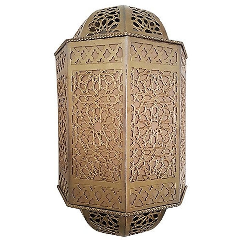Handcrafted Wall Lamp Moroccan Design, wall sconce, 2 Sizes Available, Boho Lighting, wall Light, Wall Decor, Andalusian lighting