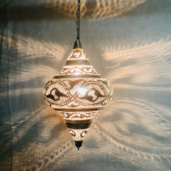 Moroccan Modern Brass Hanging lamp Pendant lamp Lights Silver plated Hanging Lamp
