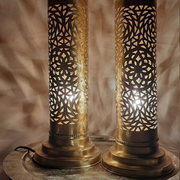 Set of 2 table lamps, Moroccan table lamps, desk lamp, bedside lamp, floor lamp, Moroccan lighting/ Ready to ship.