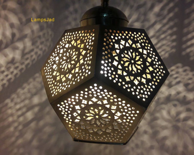 Small Moroccan Hanging Pendant Lamp - Moroccan Ceiling Lamp