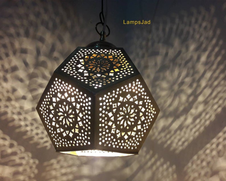Small Moroccan Hanging Pendant Lamp - Moroccan Ceiling Lamp