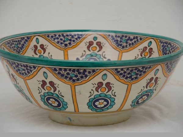 Sink Moroccan Round Hand Wash Bathroom Basin Ceramic Handmade Washbasin ,25 to 45 cm