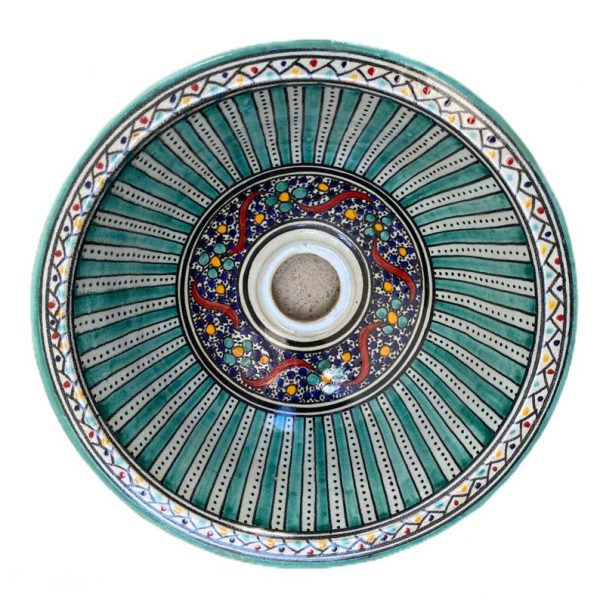 Handmade and hand-painted Moroccan ceramic sink/lavabo. Moroccan washbasin handmade.