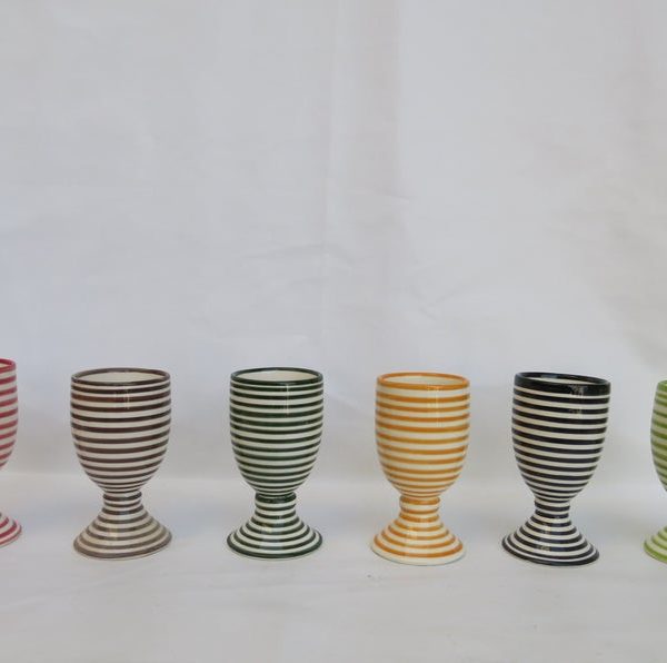 a set of 6 of hand-painted cups,100% handmade/perfect for serving juice or wine/