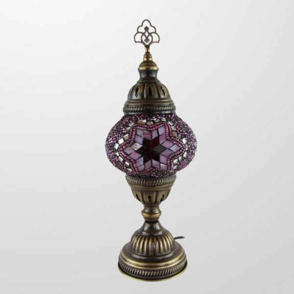 US Seller, Table lamp, Mosaic lamp, Glass lamp, Turkish, Moroccan, Lighting, Best Gift, Home Decoration, Table Top, Violet