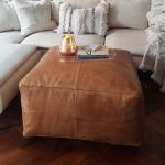 Z3 | Moroccan Poufs Leather Luxury Ottomans Footstools Gold Unstuffed