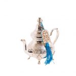 Moroccan Tea Pot | Moroccan Silver Teapot And Glasses | Moroccan Silver Plated Teapot