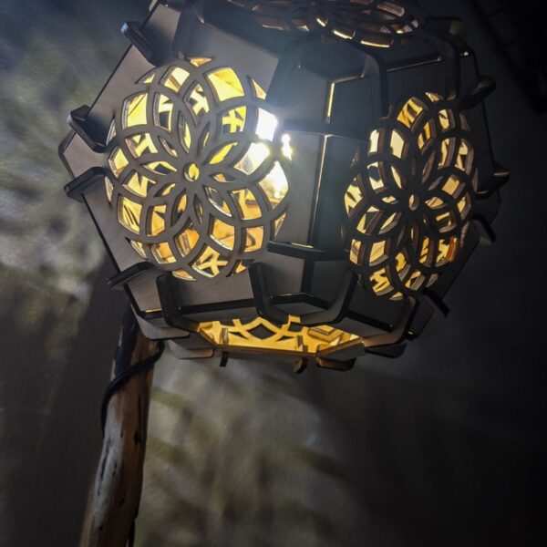 Sacred Geometry Lamp, Mandala Pendant Lamp Home Décor, Dodecahedron, Dodecahedron lamp, Geometric, Yoga, Light, Moroccan, Modern, Vintage