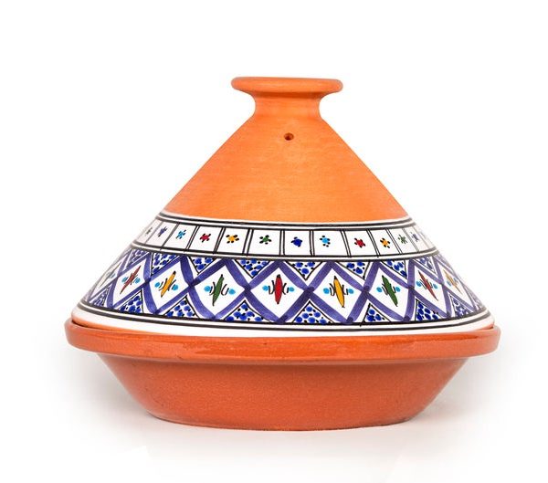Large Blue Handmade, Hand-painted Tagine, Kamsah Cooking Pot, Easter, Mother's Day, Thanksgiving, Christmas gifts