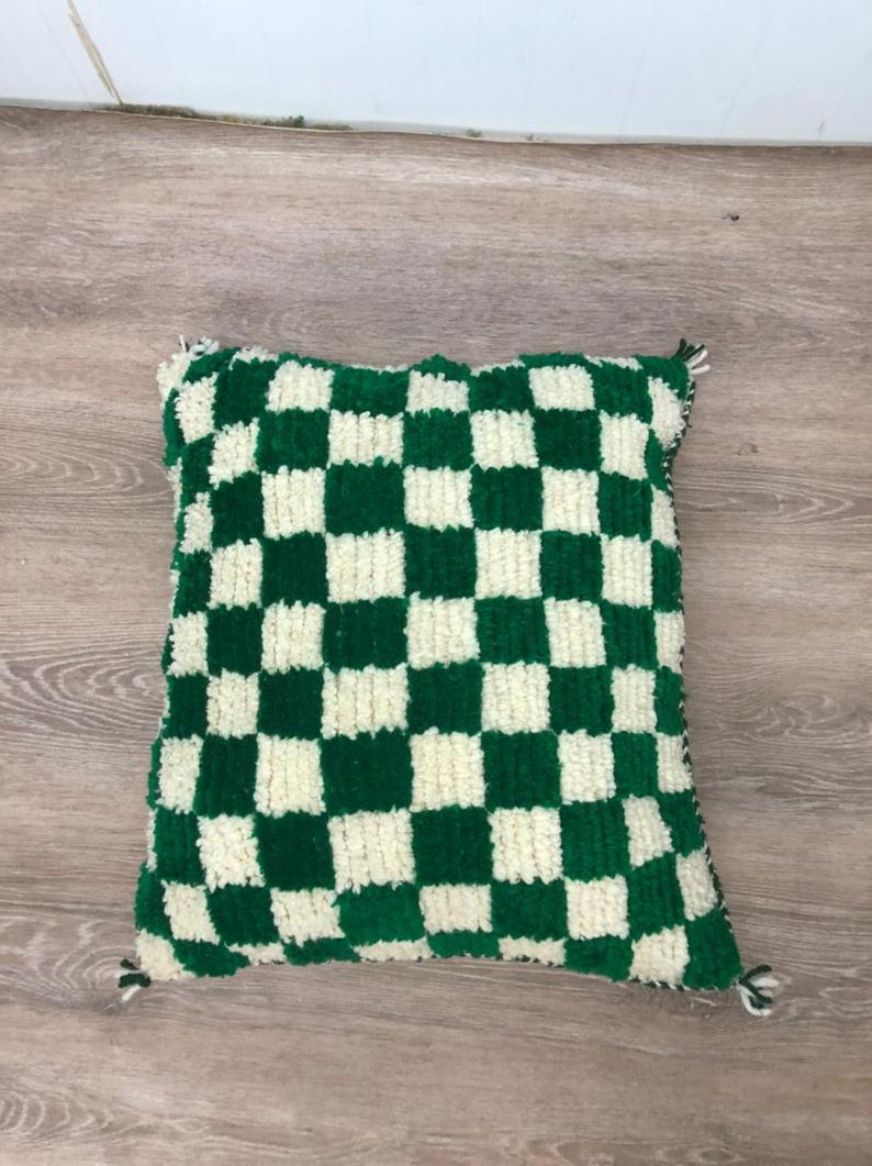 Moroccan pillow cover, Checkered pillow, berber pillow, cushion