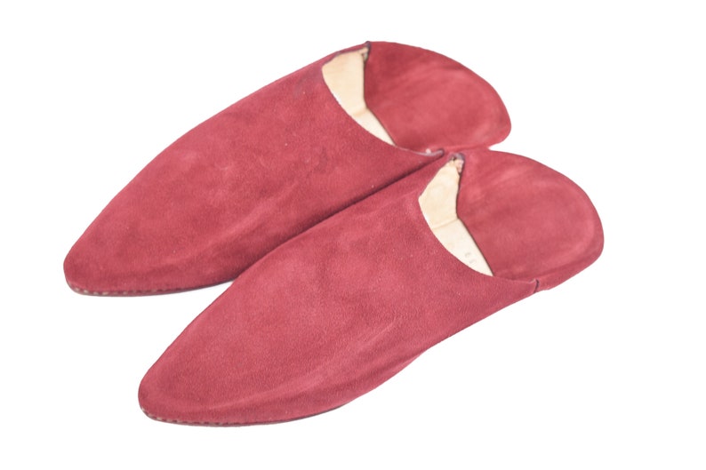 Velvet Suede Moroccan Slippers | Moroccan Sheepskin Slippers