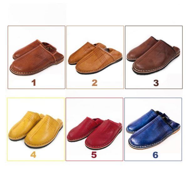 ALL SIZES BEST QUALITY MOROCCAN LEATHER BABOUCHE Slippers TAN 