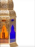 Large Moroccan Table Lamps With Colored Class