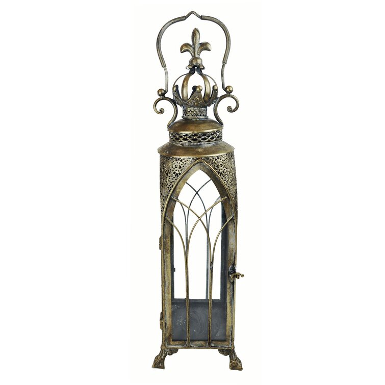 Architectural Cathedral Tall Metal/Glass Lantern