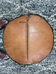 Brown Tissu Moroccan Leather Pouf Brown