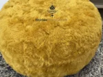 B1 | Yellow Leather Tissue Pouf | Moroccan Yellow Leather Pouf