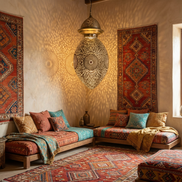 Silver Moroccan Pendant Light