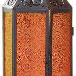 Tall Glass and Metal Lantern Moroccan Hanging Lamps