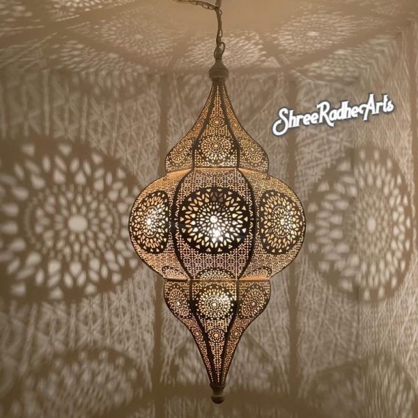 Moroccan Lamp - Moroccan Lantern - Moroccan Decor - Pendant Light - Moroccan Ceiling Light - Moroccan Pendant