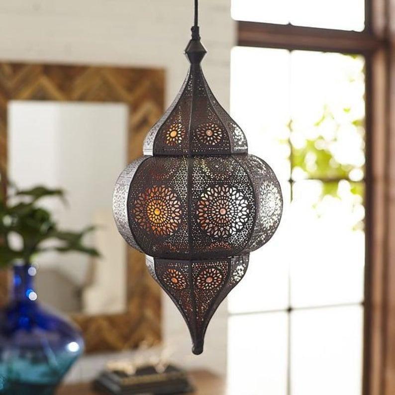 Moroccan Lamp - Moroccan Lantern - Moroccan Decor - Pendant Light - Moroccan Ceiling Light - Moroccan Pendant - Lighting lamp