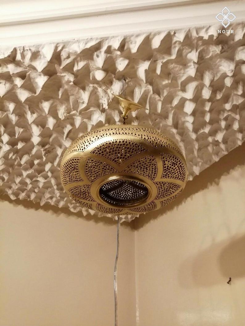 Moroccan Pendant Light, Arabian Golden Moroccan Lamps Ceiling Lights Home Lantern, 100% handmade Moroccan lighting