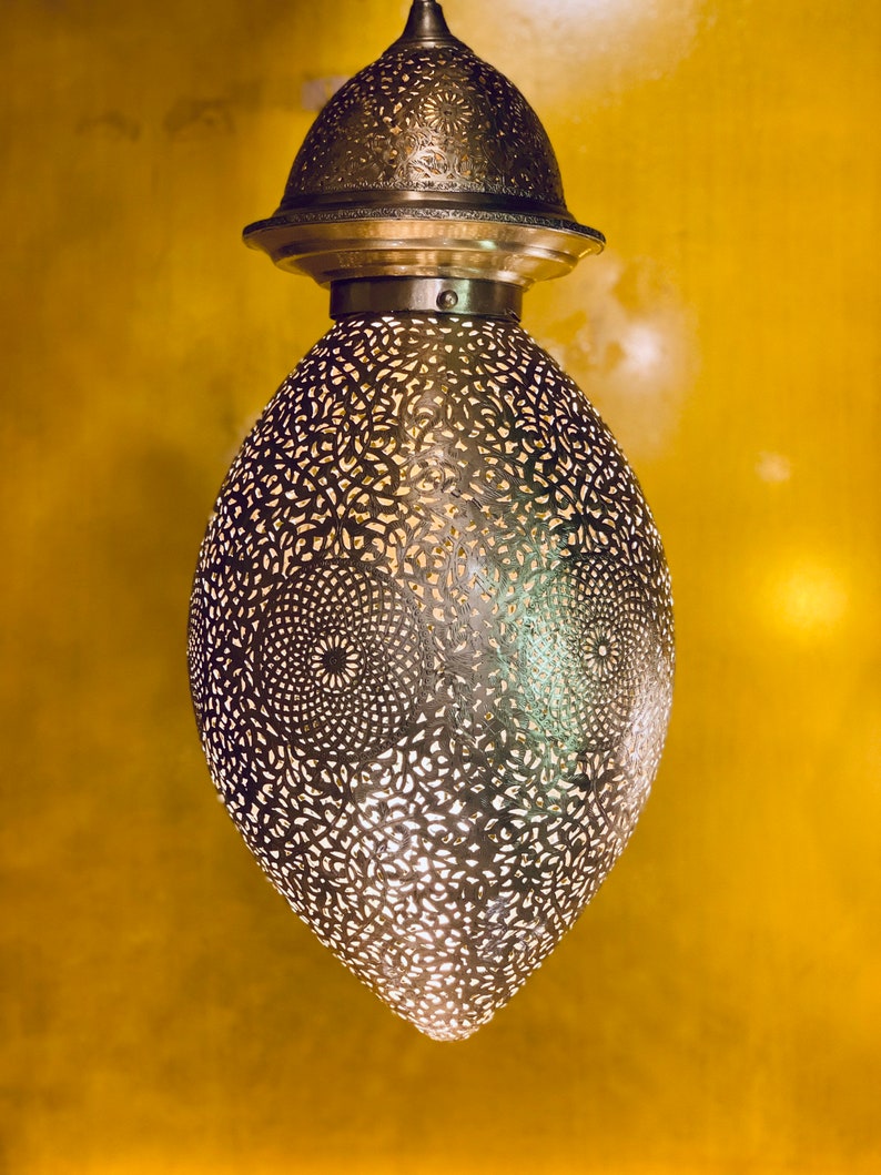 Silver Moroccan Pendant Light